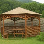 Gazebo esagonale con ringhiera. diametro mt. 4,00.