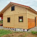 Casa mq. 46,00 + 36,00 sp. cm. 4,2 p.terra : Cucina/soggiorno, 1 c. letto,wc, studio.  p.primo 2c. letto,wc.