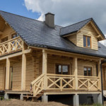Villa mq. 76,00 + 60,00 mansarda. sp. cm 21 P.T.: Salone, cucina con dispensa, c. letto, studio, wc. P.P. : 2 c. letto, wc.